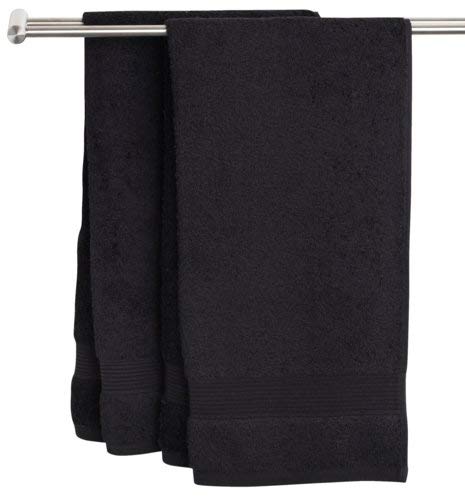 Pre-Shrunk Pre-Washed Softened Organic Hemp Terry Cloth Towel, 500 GSM (Black, Bath Sheet, 40x60)
