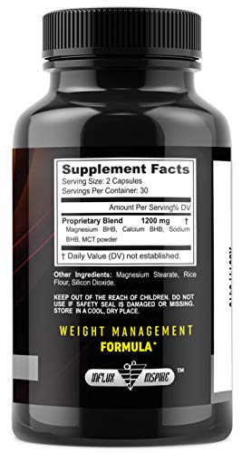 Keto Diet Pills with MCT Powder - Weight Loss Formula - Carb Blocker & Energy Booster - 60 Capsules