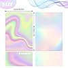 Belerry 2 Types Transparent Holographic Overlay Lamination Vinyl A4 Size Self-Adhesive Laminate Waterproof Vinyl Sticker Paper, 10 Sheets 8.25 x 11.7 Inches #1