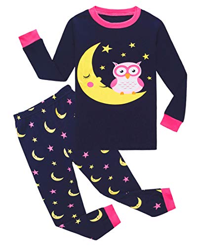 Image of KikizYe Girls Pajamas Set Kids Long Sleeve PJs Cotton Jammies