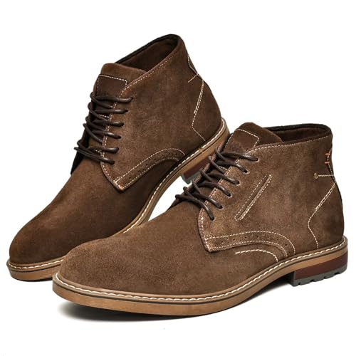 Image of Arkbird Men's Chukka Boots, Leather Ankle Dress Boot Casual Oxfords Lace Up Work Shoes