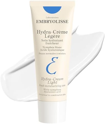 Embryolisse Hydra Cream Light & Fresh Moisturizer - Gel Cream With Hyaluronic Acid & White Nymphaea, 95% Ingredients From Natural Origin - Normal to Combination Skin - 40ml
