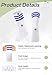 Zando Kid Soccer Socks Three Stripe Knee High Youth Softball Baseball Tube Compression Athletic Socks Children Halloween for Boys Baby Girls Stockings 1 Pairs White Blue Striped 4-6 Years