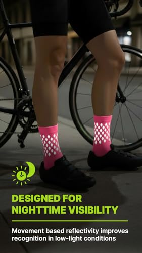 Image of ReflecToes Reflective Socks for cycling and running - 330 Candle Power High Visibility Night Safety Gear - Biomotion Support