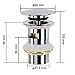 tooloflife Pop Up Freestanding Tub Drain Plug, Basin Sink Pop Up Click Clack Sprung, Bathroom Faucet Vessel Vanity Sink Drain Stopper(Chrome)