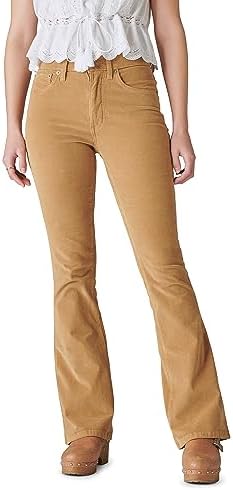 Lucky Brand Women's High Rise Corduroy Stevie Flare Jean, Cider, 24Wx30L