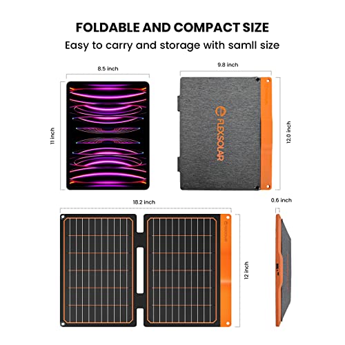20W Portable Solar Charger For Camping,Ip67 Waterproof Portable Solar Panel With Usb-A Qc3.0 And Usb-C Output Compatible With Smart Phones,Ipad,Power Bank For Outdoor Camping Survival #TOP7