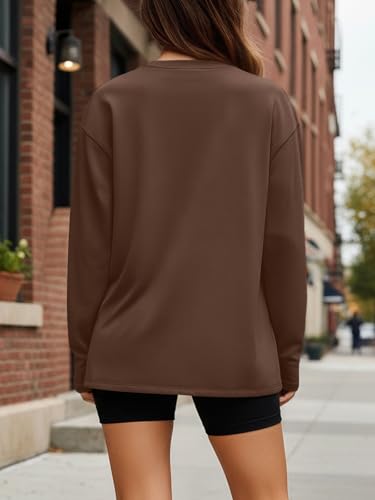 Trendy Queen Womens Oversized Long Sleeve T Shirts 2025 Basic Crewneck Tee Fall Tops Casual Workout Y2K Clothes