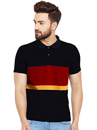 Image of LEOTUDE Men Cotton Half Sleeve Oversized Tshirt , Round Neck Longline Drop Shoulder, Colorful Printed T-Shirt