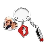 Angry Egg Boy Customized Keychain, Personalized Photo Keychain Lips Lipstick Personalized for Women Gifts for Friends, Classmates, Colleagues, Christmas, Birthday Gifts