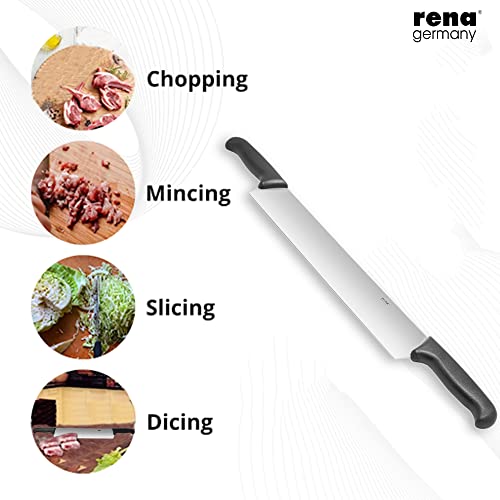 Image of Rena Germany - Pizza Cutter - Pizza Slicer - Mincing Knife - Double Handle Ideal for Mincing , Dicing , Chopping & Slicing