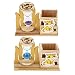 Yardwe 2Pcs Horseglass Pen Holders Office Desktop Tiger Pen Pen Matita Portavolo Tavolo Regalo Decorazione Domestica per Studenti Modello Casuale
