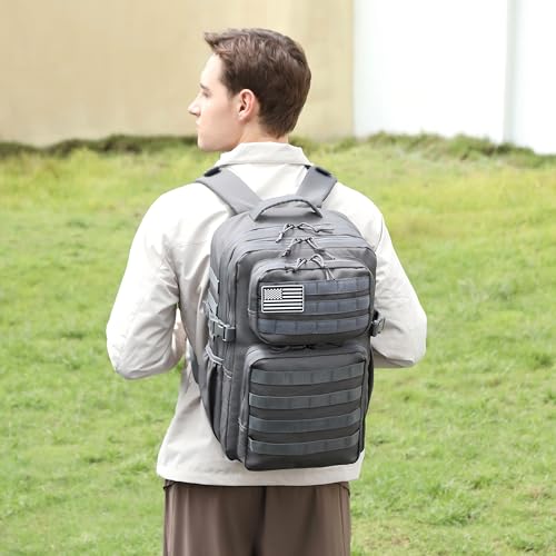 Image of Wotony Military Tactical Backpack for Men Waterproof Daypack 3 Day Assault Pack Molle Bag with Water Bottle Holder