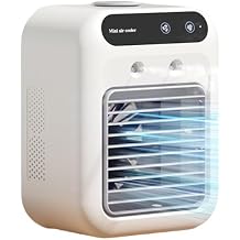 Cold Air Fan, Powerful Blower, Tabletop Cooler, 4-in-1, Small, Quiet, Tabletop Cooling Air Fan, 16.6 fl oz 500 ml, Large Capacity, 2 Levels of Air Flow, Adjustable Angle, 2 Levels, Ice Filling, Cool