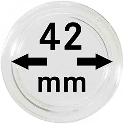 100 x Lindner Coin Capsules Caps Coincapsules for Coins 42 mm