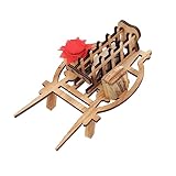 Mini brouette - bien traitée, notre ornement artisanal décoratif en bois de brouette ancienne est de qualité, ornement de brouette de simulation