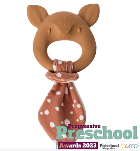 Image of Mary Meyer Teething Toys Leika Silicone Baby Teether for Babies 0-12 Months, 9-Inches, Little Fawn
