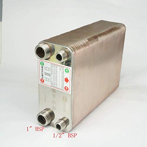 Sorekarain 80 Plates Wort Chiller Cooler Heat Exchanger Sus 304 Stainless Steel Home Brew Beer Wine Making #TOP1
