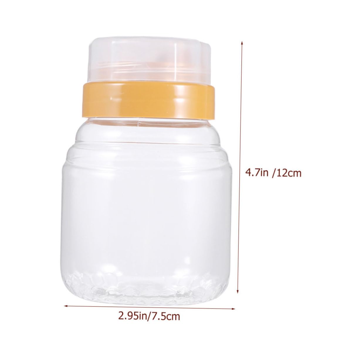 Gogogmee 5 Pack Empty Honey Bottles Honey Dispenser Plastic Household Containers for Storage for Sauce and Seasonings