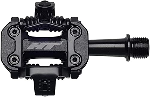 HT Components, M2 Leopard M, Pedals, Body: Aluminum, Spindle: Cr-Mo, 9/16'', Stealth Black, Pair