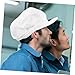Amosfun Sturdy Airflow Work Hat Women Cap Safety Beanie Breathable Protection for Electronics Food Industry Pharma White