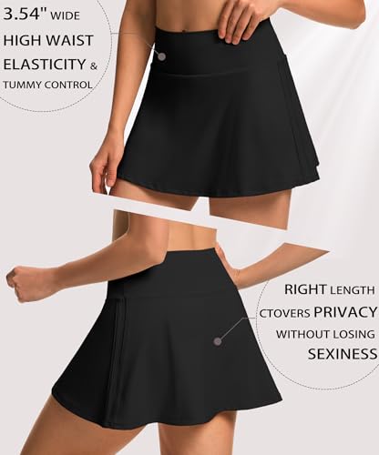 FULLSOFT Women's Tennis Golf Skirts with Pockets High Waisted Pleated Athletic Skorts Shorts for Pickleball Workout2