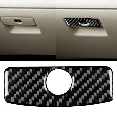 Auto Co-pilot Glove Storage Box Handle Panel Premium Sticker Compatible With Subaru Impreza 2012-2016/Subaru XV Crosstrek 2013-2017 Real Quality Soft Carbon Fiber Cover Interior Trim Accessories Black