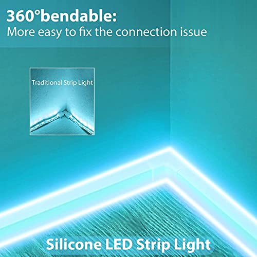 Image of Errol 5 Meter neon Light Strip | Flexible neon Lights for Decoration | Waterproof led Strip Lights | neon Strip Light for Customized Name | Rope Light for Indoor, Outdoor (Iceblue)