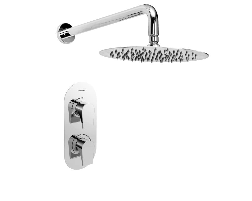 Bristan SHWR PK2 Hourglass Shower Pack with Fixed Head Mixer, Chrome Plated