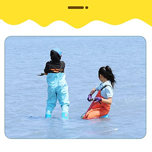 Waders Kleuterschool Buiten Steltlopers Met Zakken, Strand/zee Speelwater Pakken Met Regenlaarzen, 3 Kleuren (Color : Orange, Size : 25/1 piece) - Image 4