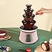 Chocolate Fountain Machine, 120V 180W 4 Tier Electric Chocolate Fondue Fountain Machine Stainless Steel Chocolate Melting Machine Cheese Fountain w/2.2Lbs Capacity for Wedding Birthday Anniversaries