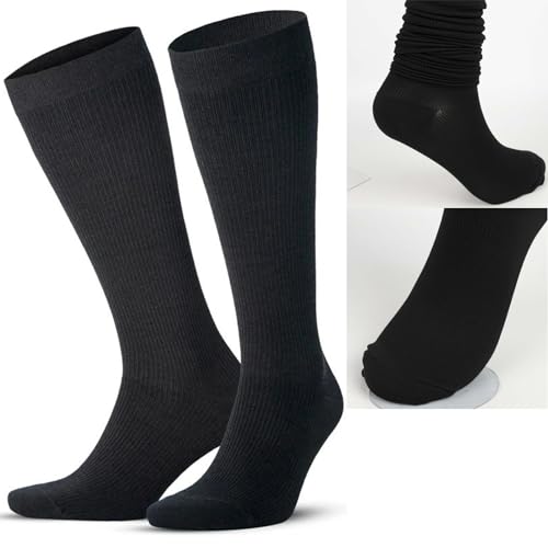 5-8 Pairs Compression Socks for Men Circulation 15-20 mmHg Knee High Stockings for Running Hiking Climbing Cycling2