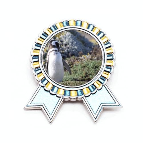Broche pingouin Spheniscidae en métal de qualité supérieure taille M aux finitions soignées