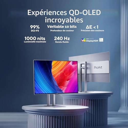 ASUS ProArt PA32UCDM 31.5" 4K QD-OLED 0 1ms Altavoces Plata