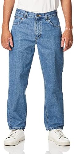 Carhartt Men's Five Pocket Tapered Leg Jean, Stonewash, 34W x 32L