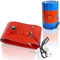 200 Liter Ölfass Heizband mit Silikon Heizmatte, US Stecker, 110 V, Bandheizung, Ölfassheizung, Ölfass Heizgerät, mit elastischer Feder und Temperaturregler.