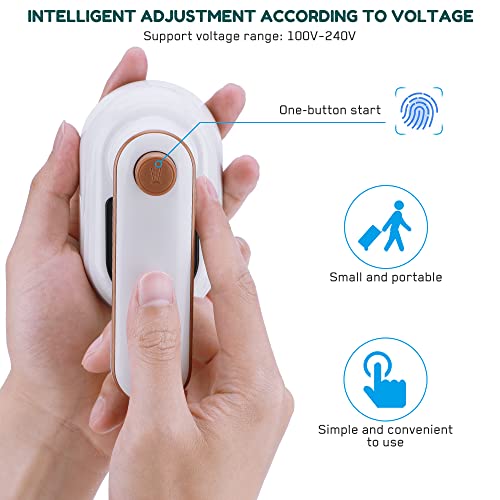 Portable Handheld Iron, Brynnl Mini Handheld Steamer Iron For Clothes, 180°Rotatable Travel Garment Steamer, Mini Ironing Machine Support Dry And Wet Ironing For Home And Travel (White) #TOP2