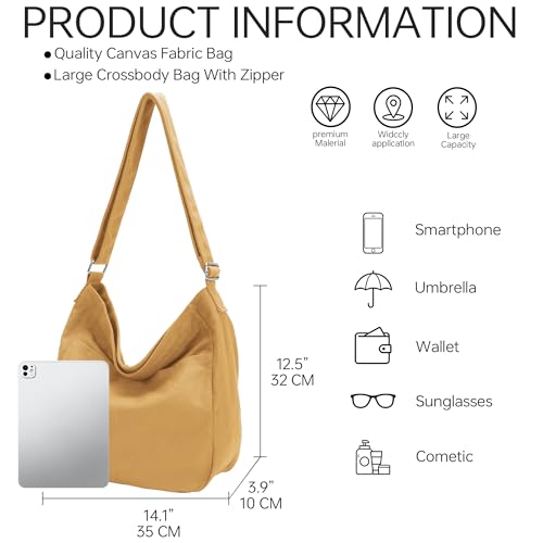 Bolso de lona GEMIU tipo Tote y Hobo para mujer y hombre miniatura 4