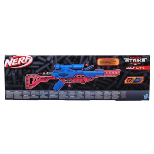 Image of Alpha Strike Wolf LR-1 Blaster with Targeting Scope, 12 Darts, Blue and Red, Toy for Kids Teens and Adults
