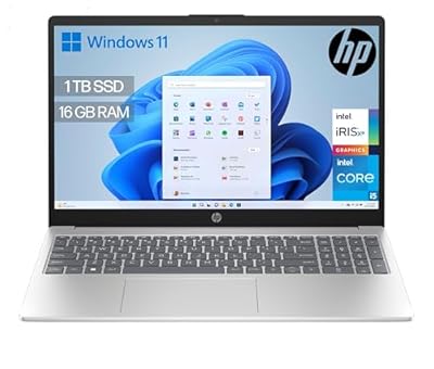 HP 15-fd0163ns- Ordenador portátil de 15.6" Full HD  Intel Core i5-1334U  16GB RAM  512GB SSD  Intel Iris Xe Graphics  Windows 11  Silver - Teclado QWERTY Español