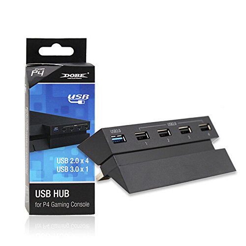 SAFLYSE PS4 5-Port USB Hub für PS4(1xUSB 3.0,4x2.0 USB)