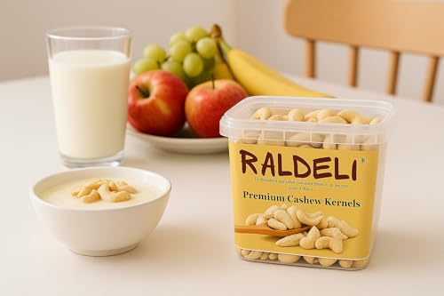 Image of RALDELI W240 Standard Size Cashew Nuts 1 Kg | Premium Whole Cashew Kernels | Fresh & Crunchy