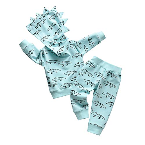 Image of Toddler Infant Baby Boy Clothes Animal Style Long Sleeve Hoodie Tops Sweatsuit Pants Outfit Set