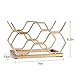 Drincarier Countertop Wine Rack - 5 Bottle Freestanding Modern Gold Metal Small Wine Rack - Tabletop Wine Holder Stand for Cabinet, Pantry, Wine Bottle Storage…