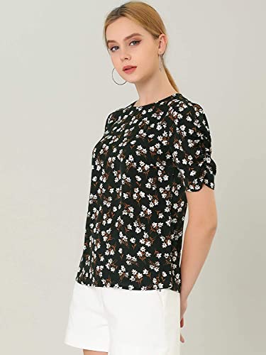 Image of TAGAS Women's Floral Puff Sleeves Western Top