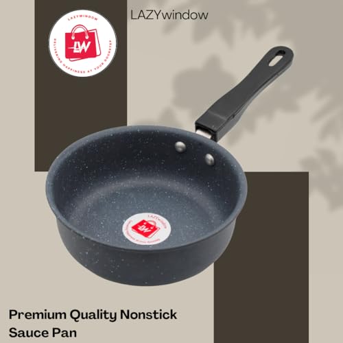 Image of LAZYwindow Nonstick Baby Sauce Pan /Frying Pan 17cm Dia, (Base Colour Grey) Pack of 1