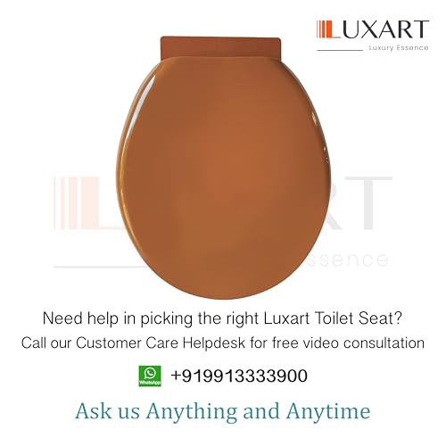 Image of LUXART Toilet Seat Cover 17.9L x 14.5W Inc Indian Commode Oval Seat Cover With Round Edge | EWC Non Soft Close Commode Cover With Installation Kit | PP Western Toilet Cover For Bathroom Commercial Use