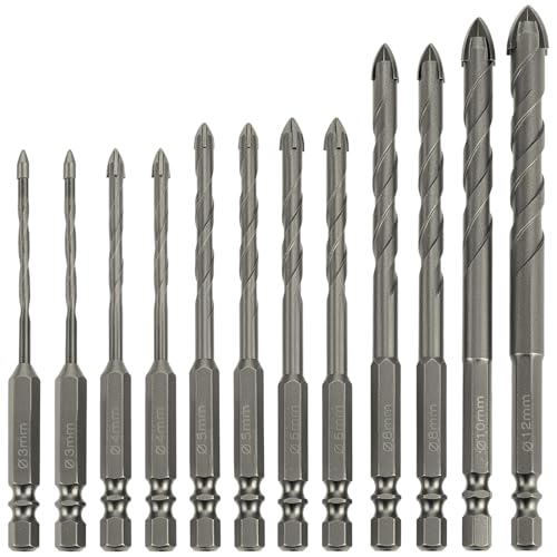 QWORK® 12 Piezas brocas...