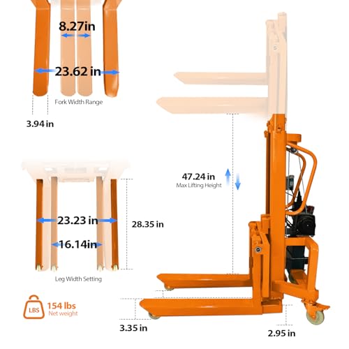 Electric forklift warehouse