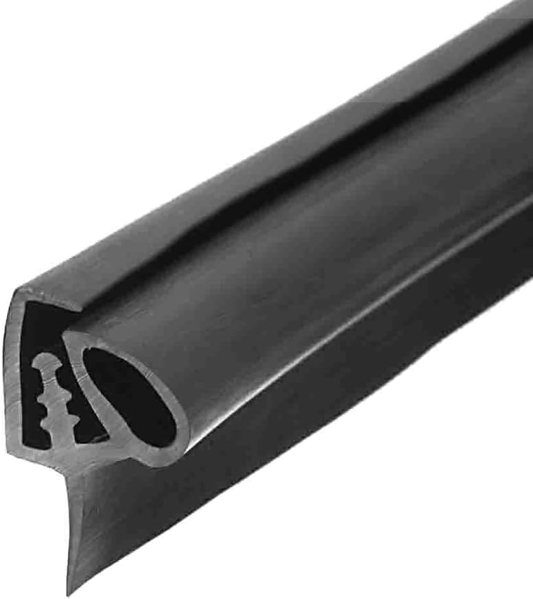 Caravan Motorhome Door Black Rubber Seal with Bulb - 5 Metre Length (CS1105)